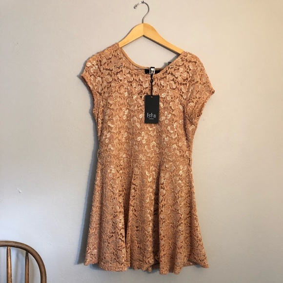 NWT Women's Gold/Apricot Dress size XL Iska London - Picture 3 of 8